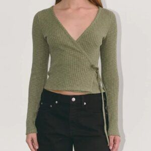 The Cozy Rib Wrap Top